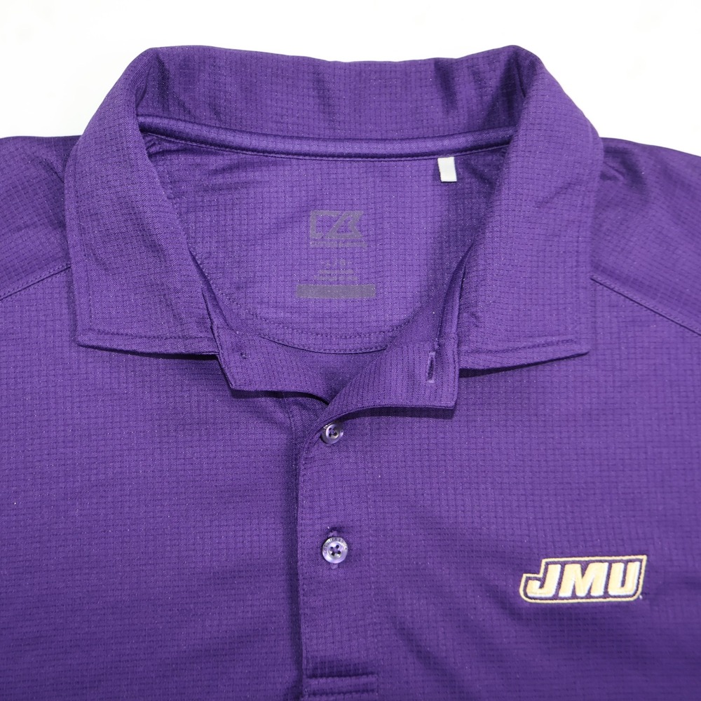 Cutter & Buck JMU James Madison University Purple Polo Shirt Large L Virginia
